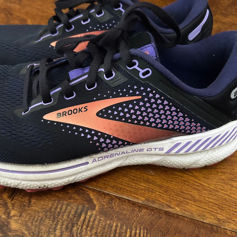 BROOKS Adrenaline GTS 22 Running Shoes Navy Purple Lilac Women’s Size 10.5 - Picture 3 of 8